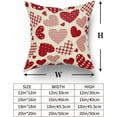 thumbnail image 6 of Valentines Day Pillow Covers 20x20 Set of 2 Buffalo Plaid Polka Dot Stripes Red Love Heart Print Decorative Throw Pillows Rustic Valentine Themed Pillow Cases Decor for Couch Sofa Bed, 6 of 6