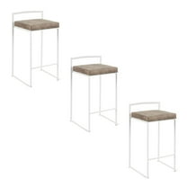 LumiSource Fuji Stacker 26" Fixed-Height Counter Stool - Set of 3