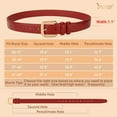 thumbnail image 5 of JASGOOD Leather Belts for Women Fashion Waist Ladies Belt for Jeans Pants with Pin Buckle, 5 of 7