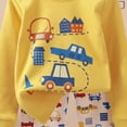 thumbnail image 5 of Gibobby Toddler Boys Pajamas Boy Clothing Sets Cartoon Print Fall Winter Long Sleeve Top Pants Pajamas 2 Pc Loungewear For 12 Months 2t 3t 4t 5t Boy Pjs Set Kid Sleepwear,Yellow,Size 2-3 Years, 5 of 7