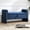 Navy Blue, variant on YWEN Modern 52" Storage Ottoman Bench, Upholstered End of Bed Storage Bench with Armrests, Entryway Bench, Teddy Foot Rest Stool for Living Room Hallway Bedroom