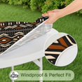 thumbnail image 5 of Vibrant Bohemian Floral Round Table Cover with Elastic Edging, Perfect Fit for 52-56 Inch Tables, Durable for Home Use, 5 of 7