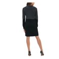 thumbnail image 2 of TOMMY HILFIGER Womens Black Long Sleeve Above The Knee Sheath Dress Size: L, 2 of 2