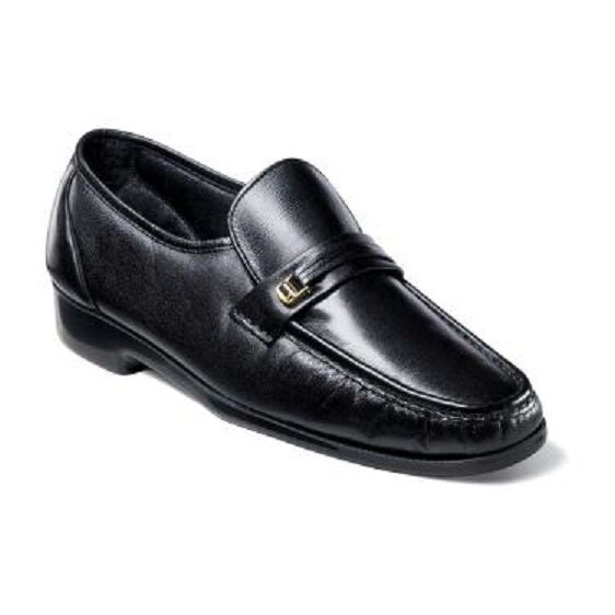 Florsheim Men's Shoes Riva Black Leather Slip On 17088-01 