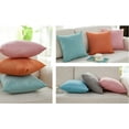 thumbnail image 6 of Janrevotw 2pcs Pillow Covers Sofa Pillow Set Living Room Cushion Solid Color Thickened Linen Lumbar Cushion Bed Head Large Back Cushion (Insert Not Included), 6 of 12