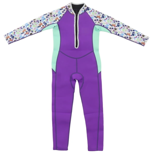 Traje de neopreno para niños de 2,5 mm, manga larga, suave, elástico, térmico, para niños y niñas, talla 10