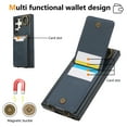 thumbnail image 4 of Allytechgroup Wallet Case for Samsung Galaxy S22 with Credit Card Slot, RFID Blocking PU Leather Flip Case with Lanyard & Kickstand Shockproof and Anti-Scratch Bumper for Women Girls, Blue, 4 of 7
