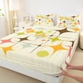 thumbnail image 4 of Homewish Chic Minimalism Stras Twin Sheet Sets, Abstract Stripes Ombre Twin Fitted Sheet, Vintage Fashion Style Flat Sheet, Lightweight Room Decor, 3 Pieces, 4 of 8