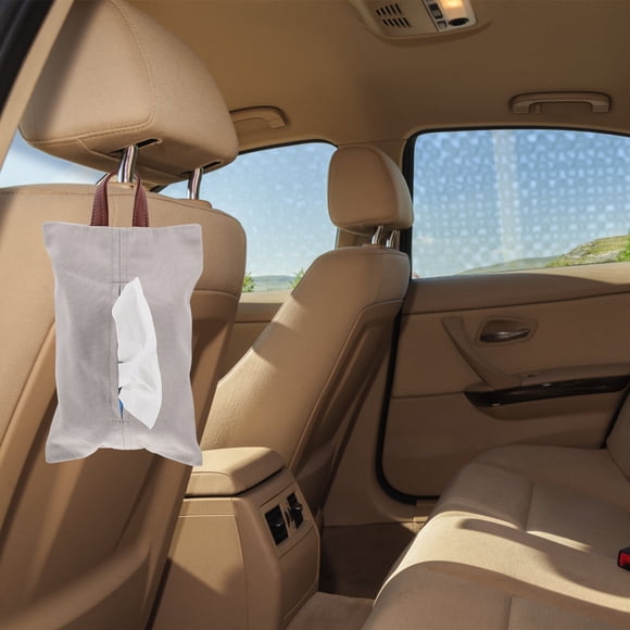 GOOHOCHY 1 caja de pañuelos colgante de tela de lino y algodón para coche o casa.