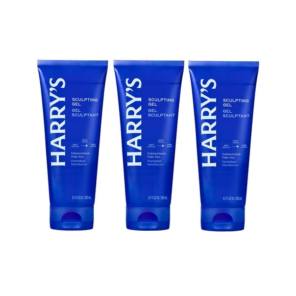 Harry's Sculpting Hair Gel - Strong Hold Styling Gel for a Sleek Finish - Alcohol-Free - Frizz Ease - Polished Look - Long-Lasting Hold - 6.7 oz - 3 Pack