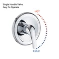 thumbnail image 4 of PROOX Drill-Free 5" Rain Shower Handheld Showerhead Combo Stainless Steel Slide Bar(Valve Included), 4 of 8