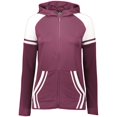 thumbnail image 1 of Ladies Retro Grade Jacket, Maroon & White - Extra Large, 1 of 1