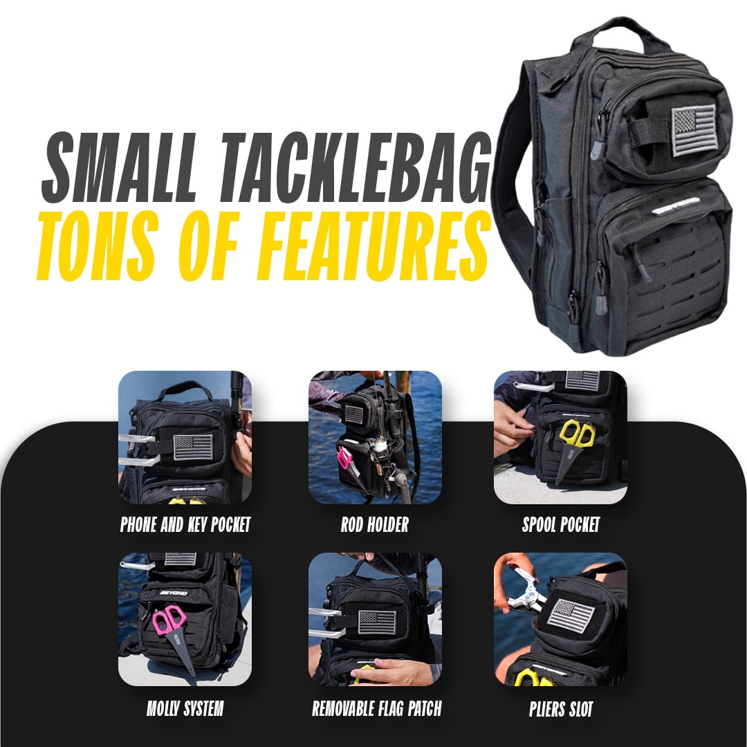 Beyond Fishing Tackle Backpack- The Voyager Tactical Fishing Storage Bag - Lightweight & Compact Bag For Fishing