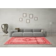 thumbnail image 3 of Ahgly Company Indoor Square Medallion Red Traditional Area Rugs, 4' Square, 3 of 4