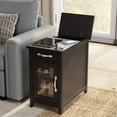 LINSY HOME End Table with Charging Station&USB Port, Side Table with