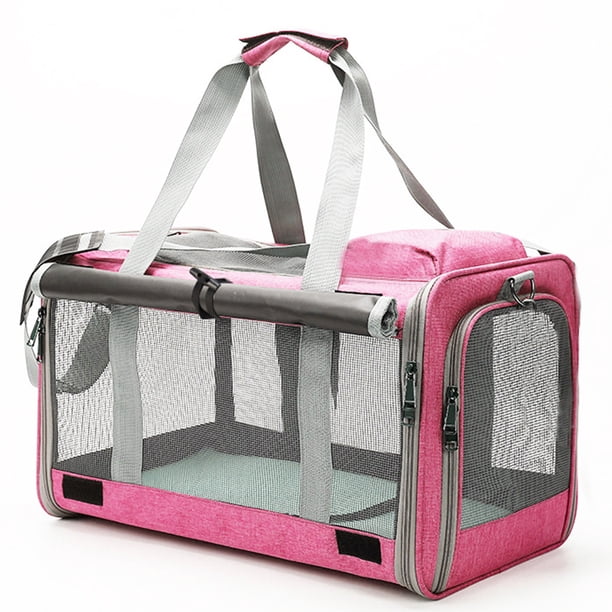 Carrying Cat Carrier Bag Portátil Portador de Mascotas Plegable Portátil para Gatos Pequeños y perros con una gran abertura manos transpirables libres de mascotas para viajar