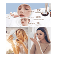 thumbnail image 3 of Espejo Con Led Luz Recargable Para Maquillaje Portátil 1x2x Belug Blanco, 3 of 5