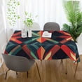 thumbnail image 3 of Yayeee Tablecloths 54" x 54" Rectangle Wrinkle Resistant Party Table Cover, Red Abstract, 3 of 8