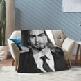 thumbnail image 5 of Blanket Theo James Soft and Comfortable Warm Fleece Throw Blankets Yoga Blankets Beach Blanket Picnic Blankets Gift for Dorm room office decor Sofa Bed Camping Travel All Season, 5 of 6