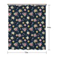 thumbnail image 5 of Pioneer Flower Floral Print Pattern Shower Curtain 72"x84", Bathroom Decorative Shower Curtain Set with 12 Hooks, Waterproof Washable, 5 of 6
