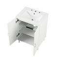 thumbnail image 2 of Yesurprise 24" Bathroom Cabinet Vanity with Sink Solid Wood Frame Storage Cabinet with 2 Close Doors Adjustable Shelf Bathroom Furniture, 2 of 7