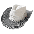 thumbnail image 4 of Keevoom Cowboy Straw Hats for Women Men Black White Sunshade Beach Party Hat, 4 of 5