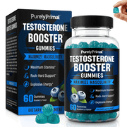 Testosterone Booster Gummies, Wellness Supplement for Energy & Performance Support, Blueberry Flavor, 60 Gummies