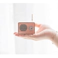 thumbnail image 3 of Wireless Retro Speaker, Portable Retro Bluetooth USB Speaker with Built-in Microphone, Desktop Bookshelf Party Travel Speaker (Pink), 3 of 5