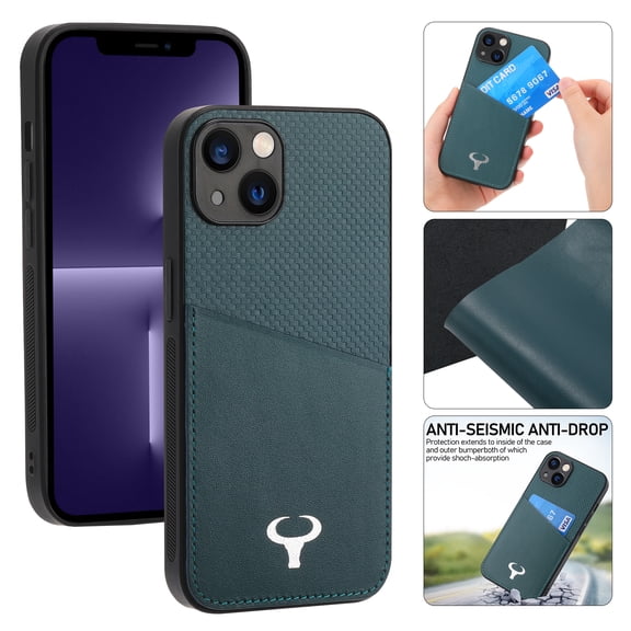 TECH CIRCLE Leather Wallet Case for iPhone 12 Pro Max with Card Slot Anti-Fingerprint Scratch Resistant Shockproof Case Support Wireless Charging For iPhone 12 Pro Max,Green