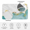 thumbnail image 4 of Turquoise Gold Marble Doormat Outdoor Entrance 16"x24", Modern Abstract Marble Crack Texture Absorb Moisture Dirt Door Mats, Non-Slip Rubber Backing Floor Mats Indoor, Low-Profile Front Door Rugs, 4 of 9
