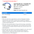 thumbnail image 2 of Spark Plug Wire Set - Compatible with 2001 - 2011 Ford Ranger 4.0L V6 2002 2003 2004 2005 2006 2007 2008 2009 2010, 2 of 2