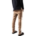 thumbnail image 4 of Ma Croix Mens Two Tone Inner Size Zipper Jogger Pants Skinny Fit Training Slim Casual Elastic Athletic, 4 of 5