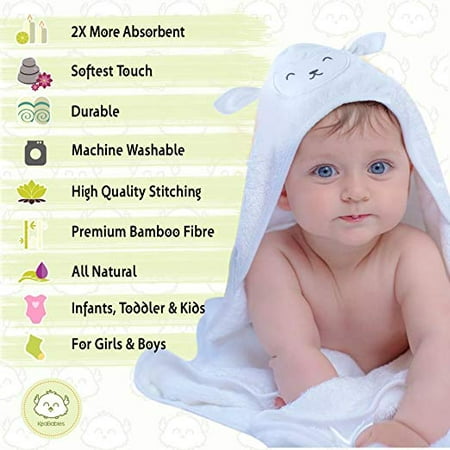Baby Hooded Towel - Bamboo Baby Towel by KeaBabies - Organic Bamboo Towel - Infant Towels - Large Bamboo Hooded Towel - Baby Bath Towels with Hood for Girls, Babies, Newborn Boys, Toddler
