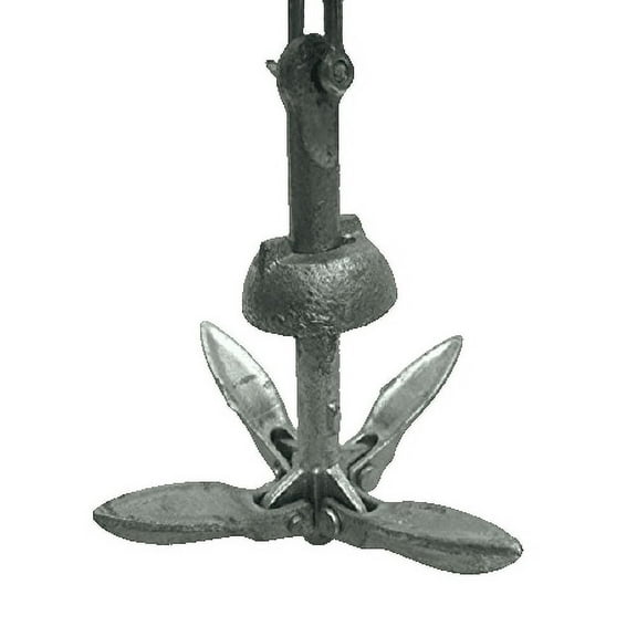 Kayak Zinc Plated Steel Anchor 1.54 Lbs 4 Foldable Arms for Canoe Boat Marine