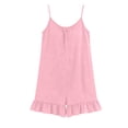 thumbnail image 6 of Purcolt Womens One Piece Jumpsuit Summer Casual Spaghetti Strap Sleeveless Shorts Outfits Comfortable Loose Fit Loungewear with Ruffled Hem, 6 of 7
