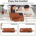 thumbnail image 5 of Allytechgroup 2024 New Trendy Back Case Cover for Apple iPhone X/ iPhone XS, Premium PU Leather Luxury Design with Ring Holder Stand Bracket Bumper Shockproof Phone Case for Girls Women, Brown, 5 of 8
