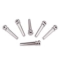 thumbnail image 4 of Eigraketly 6 Pieces Guitar Bridge Universal Solid Replacement Pin Part Component Silver Color Music Instrument String Guitars Nuts Type2 NO2, 4 of 6