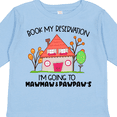 thumbnail image 4 of Inktastic Book my Reservation I'm Going To Mawmaw and Pawpaw's- House Boys or Girls Long Sleeve Toddler T-Shirt, 4 of 5
