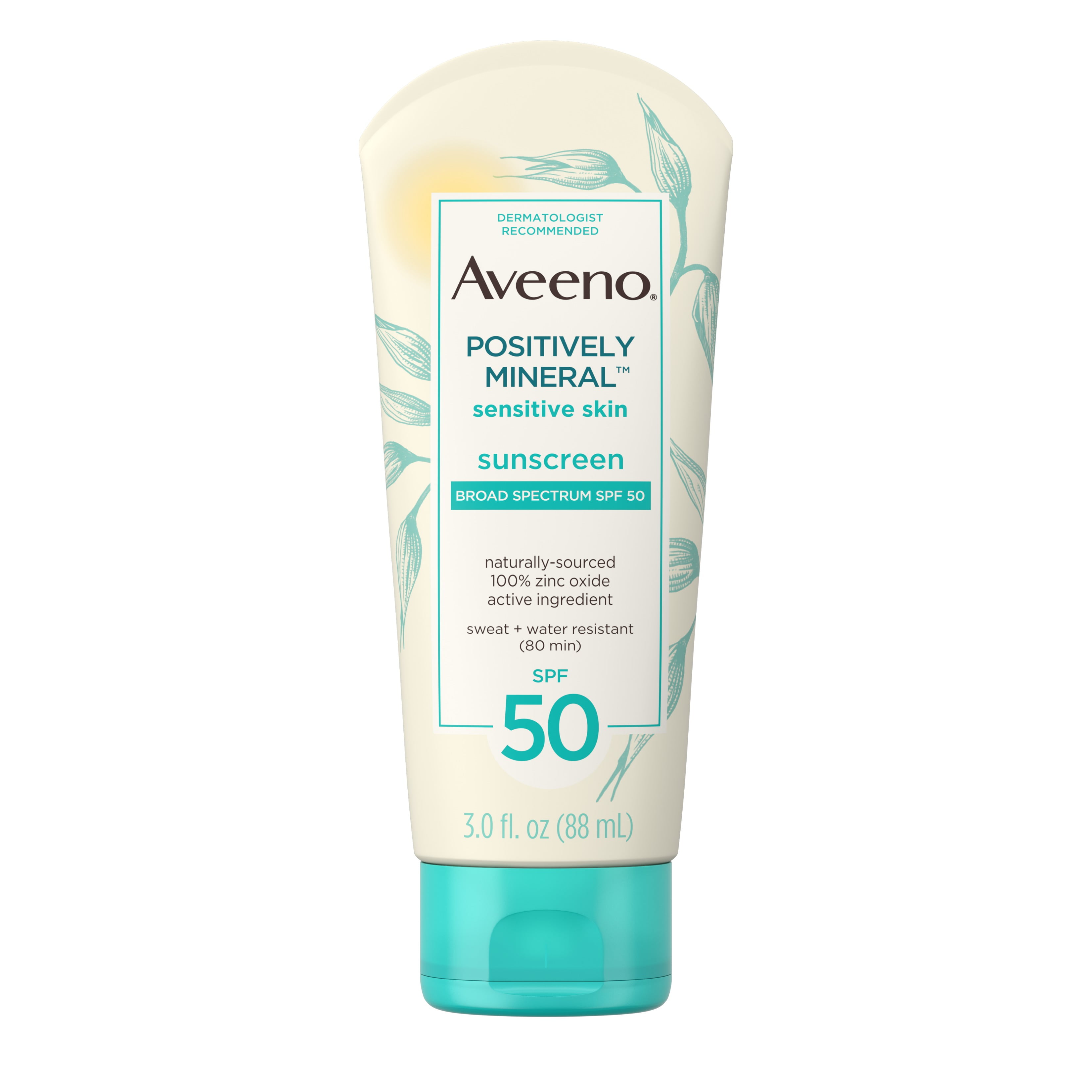 Aveeno Positively Mineral Sensitive Sunscreen Lotion SPF 50, 3 fl. oz ...
