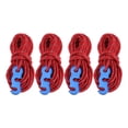 thumbnail image 2 of Cuerdas tensoras reflectantes rojas para carpas con ganchos en forma de S y hebillas: juego de 4 piezas para protección contra el viento en campamentos, 2 of 8