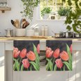 thumbnail image 4 of Pink Tulip Kitchen Towels Set of 2, Spring Floral Summer Botanical Vintage Gray Absorbent Dish Towels for Kitchen, Microfiber Hand Towel, Quick Drying Tea Towel for Cleaning Decorative Dishcloths, 4 of 7