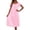 Light Pink, variant on HOWPAY Nightgowns for Women Loose Sleepwear Solid Color Vintage Nightshirt Lace Short Sleeve Knee Length Sleep Dress Baggy Soft Loungewear Beige