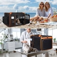 thumbnail image 7 of Side Expandable Extra Large Cat Carrier with Litter Box Area for Long Distance Car Travel,24"x17"x17" Collapsible Soft-Sided Large Pet Carrier with Zipper Locks for 2 Cats Under 55LBS(Black), 7 of 7
