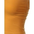 thumbnail image 5 of MixMatchy Women's Solid Casual Summer Side Shirring Scrunched Double Layered Tube Top, 5 of 6