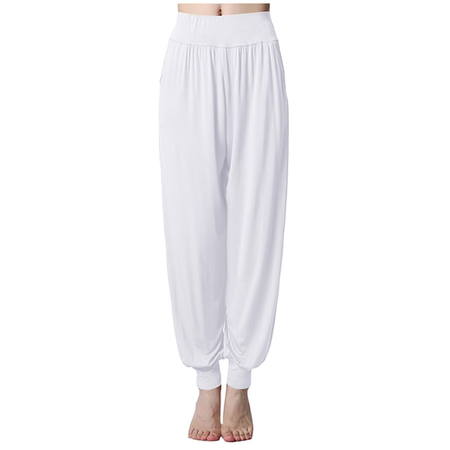 Dealovy Yoga Pants Womens High Waisted Belly Control Workout Running Sweatpants Solid Color Jogger Trousers