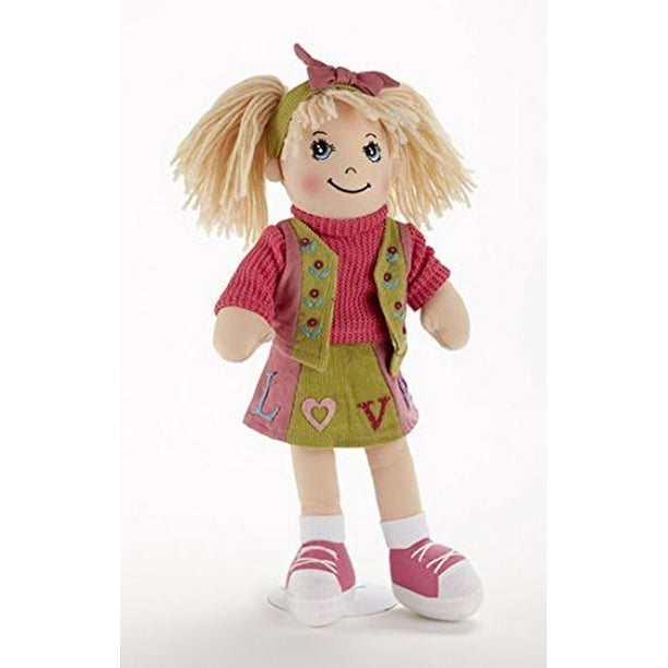 Delton Products 14" Apple Dumplin Love Doll, Pink and Green Walmart