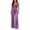 Purple, variant on Womens Jumpsuits Solid Sleeveless Crew Neck Cowl Neck Wide Leg Elegant Long Rompers