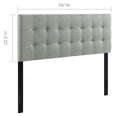 thumbnail image 3 of Emily Tufted Button Linen Fabric Upholstered Full Headboard in Gray, 3 of 8
