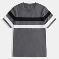 thumbnail image 6 of Cmfcve Round Neck T-shirts for Men Short Sleeve Pullover Sports T-shirt Elastic Patchwork Tee Tops, 6 of 9