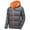 Gray, variant on Lilgiuy Men Casual Patchwork Novelty Hooded Cardigan Pockets Warm Cotton Jacket for Workplace Office